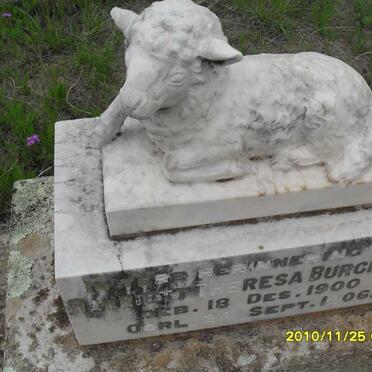 BURCHEL Harriett Theresa 1900-1906