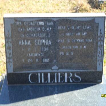 CILLIERS Anna Sophia nee MEIRING 1904-1982
