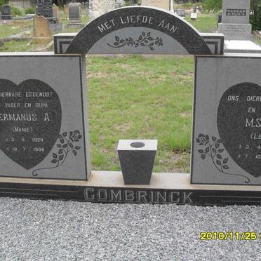 COMBRINCK Hermanus A. 1929-1986 &amp; M.S.C.W. 1933-2001