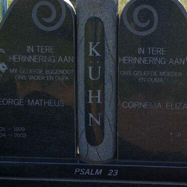 KÜHN George Matheus 1939-2002 &amp; Cornelia Elizabeth 1943-