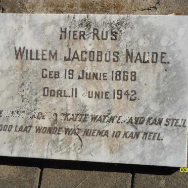 NAUDE Willem Jacobus 1868-1942