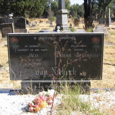 NIEKERK Jaco, van 1937-1994 &amp; Driekie COETZEE 1941-