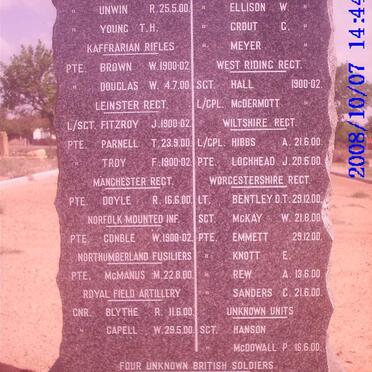 3. Senekal War Memorial 1899-1902