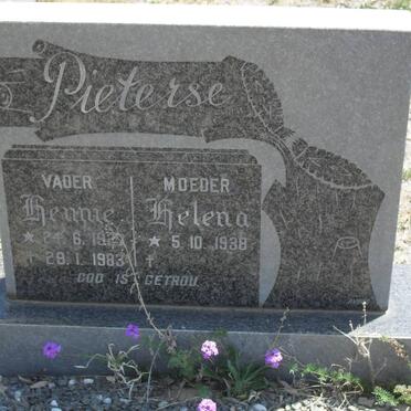 PIETERSE Hennie 1927-1983 &amp; Helena 1938-