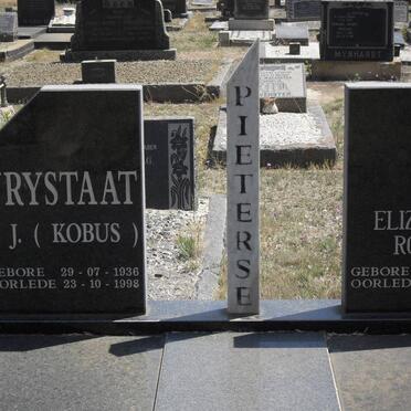 PIETERSE J.J. 1936-1998 &amp; Elizabeth Rosina 1937-2007