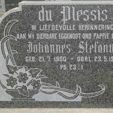 PLESSIS Johannes Stefanus, du 1900-1969