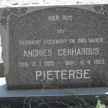 PIETERSE Andries Gerhardus 1905-1963