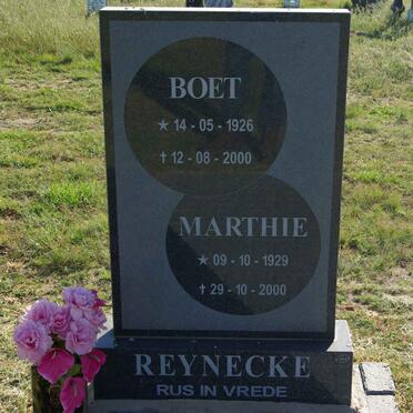 REYNECKE Boet 1926-2000 &amp; Marthie 1929-2000