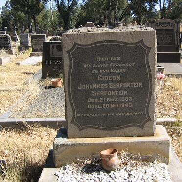 SERFONTEIN Gideon Johannes Serfontein 1893-1945