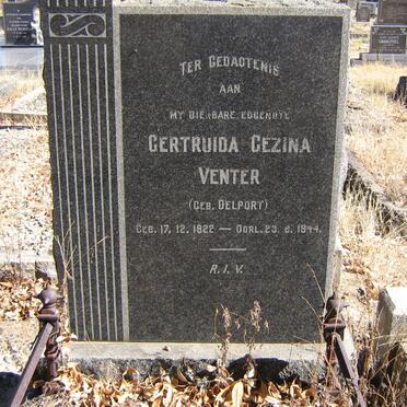 VENTER Gertruida Gezina nee DELPORT 1922-1944