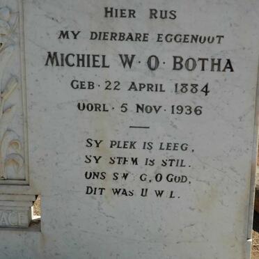 BOTHA Michiel W.O. 1884-1936