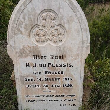 PLESSIS H.J., du nee KRUGER 1813-1894