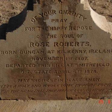 ROBERTS Rose 1807-1878