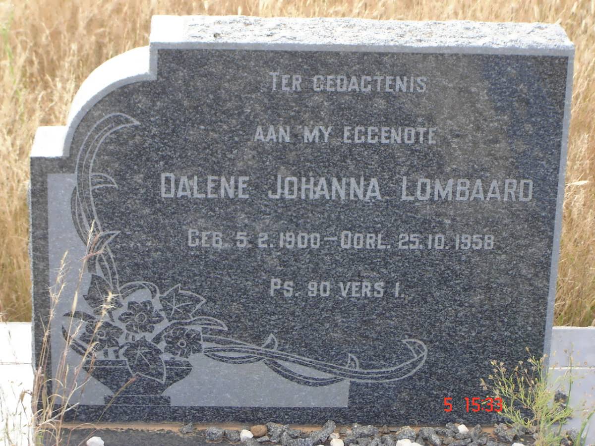 LOMBAARD Dalene Johanna 1900-1958