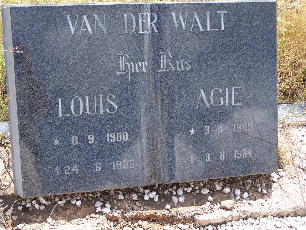 WALT Louis, van der 1900-1985 &amp; Agie 1900-1984