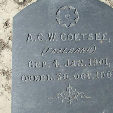 COETSEE A.G.W. 1901-1901