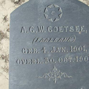 COETSEE A.G.W. 1901-1901