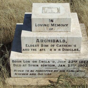 DOUGLAS Archibald 1877-1902