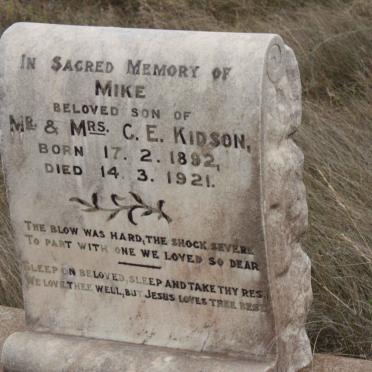 KIDSON Mike 1892-1921