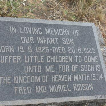 KIDSON 1925-1925