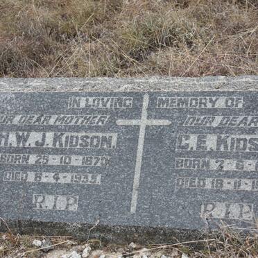 KIDSON C.E. 1866-1933 &amp; H.W.J. 1870-1935