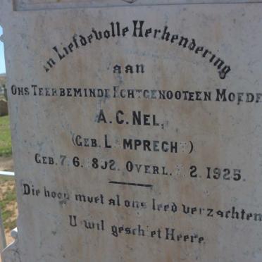 NEL A.C. nee LAMPRECHT 1892-1925