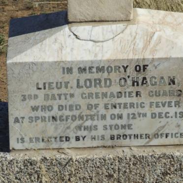 O'HAGAN Lord - 1900