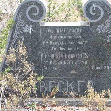 BECKER Petrus Johannes C.S. 1881-1954