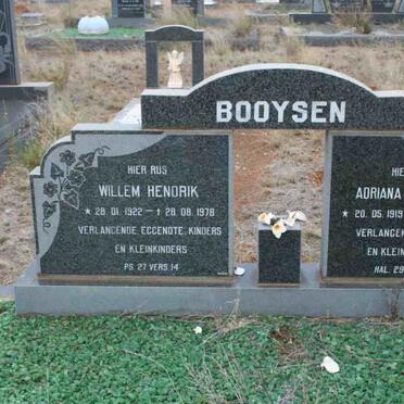 BOOYSEN Willem Hendrik 1922-1978 &amp; Adriana Johanna 1919-1980