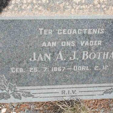 BOTHA Jan A.J. 1867-1955