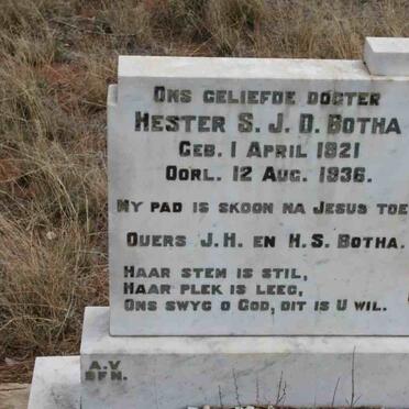 BOTHA Hester S.J.D. 1921-1936