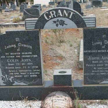 GRANT Colin John 1889-1970 &amp; Judith Arnoldine 1904-1979