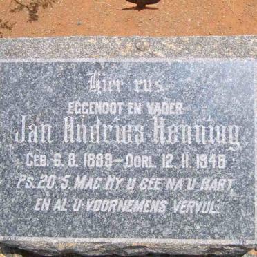 HENNING Jan Andries 1889-1948