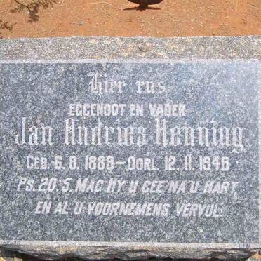 HENNING Jan Andries 1889-1948
