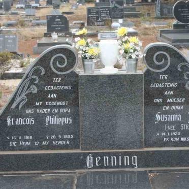 HENNING Francois Philippus 1918-1982 &amp; Susanna Johanna STRYDOM 1920-1997