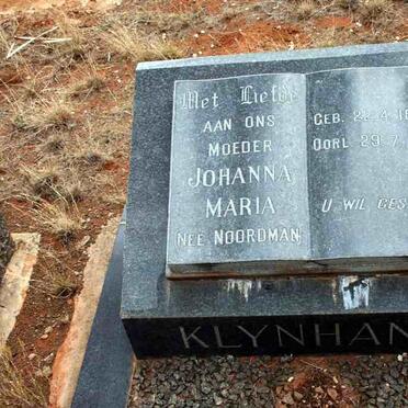 KLYNHANS Johanna Maria nee NOORDMAN 1899-1971