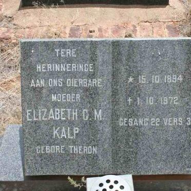 KALP Elizabeth C.M. nee THERON 1894-1972