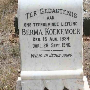 KOEKEMOER Berma 1934-1946