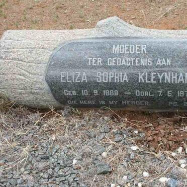 KLEYNHANS Eliza Sophia 1888-1978