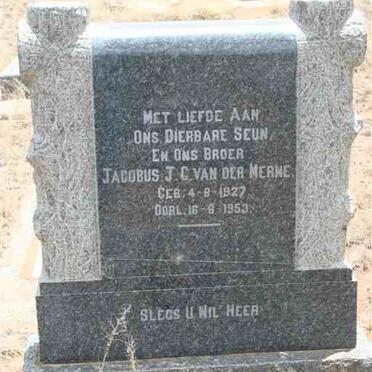 MERWE Jacobus J.C., van der 1927-1953