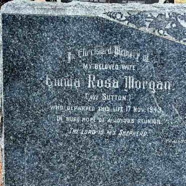 MORGAN Emma Rosa nee SUTTON -1943