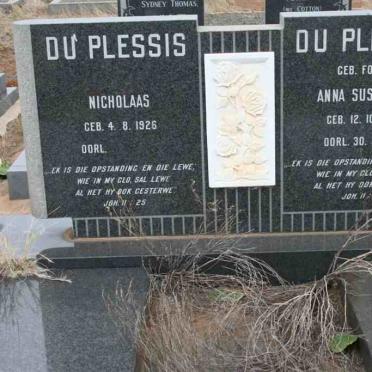 PLESSIS Nicholaas, du 1926- &amp; Anna Susanphia 1932-1981