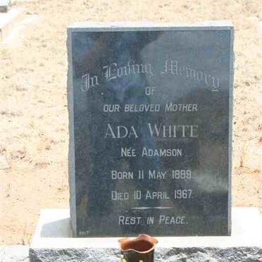 WHITE Ada nee ADAMSON 1889-1967