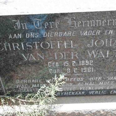 WALT Christoffel Johannes, van der 1892-1961