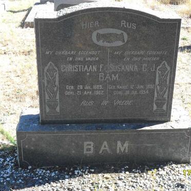 BAM Christiaan F. 1889-1962 &amp; Susanna C.J. 1892-1954