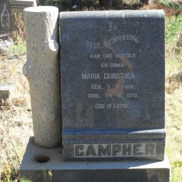 CAMPHER Maria Durothea 1891-1970