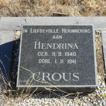 CROUS Hendrina 1940-1941