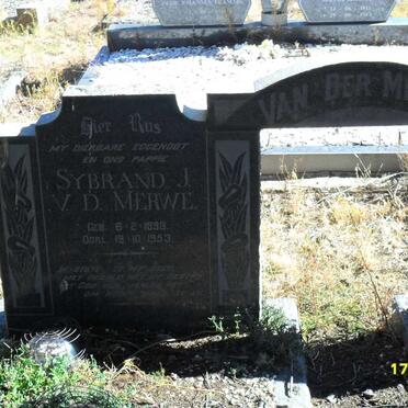 MERWE Sybrand J., v.d. 1898-1953