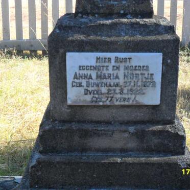 NORTJE Anna Maria nee DUWENAAR 1873-1922