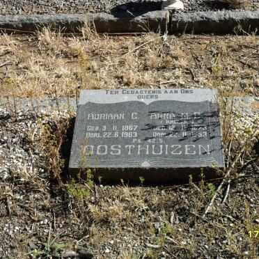 OOSTHUIZEN Adriaan C. 1867-1963 &amp; Anna M.E. KRUGER 1873-1953